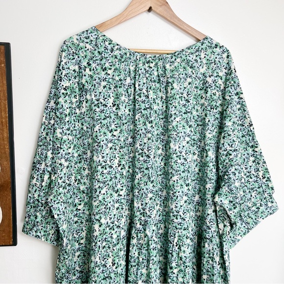 Ellos Floral Tiered Cotton Midi Dress size 3X - Picture 6 of 8